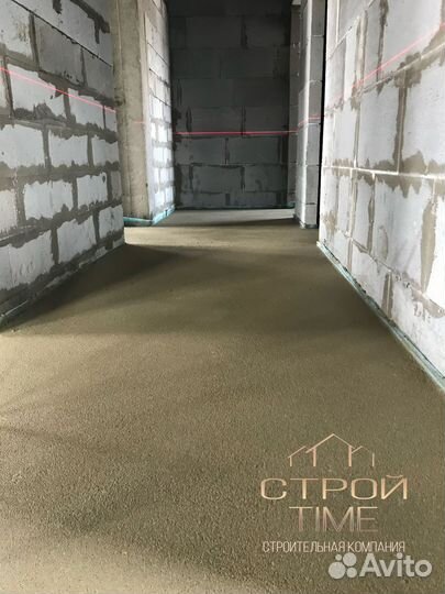 Полусухая стяжка пола под ключ