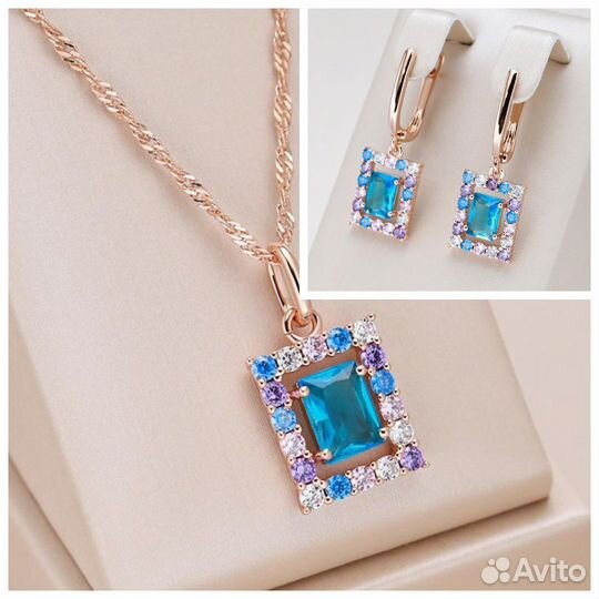 Комплект (серьги, кулон)