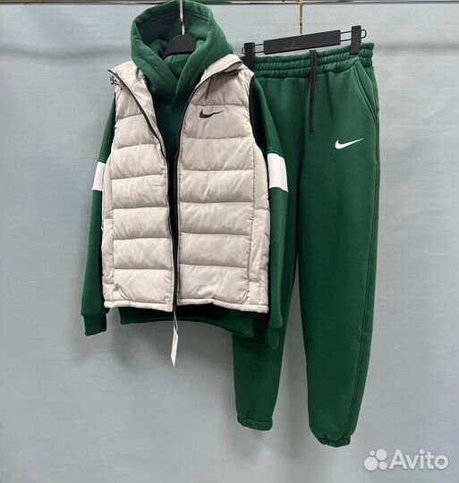 Мужской спортивный костюм и жилетка теплый тройка