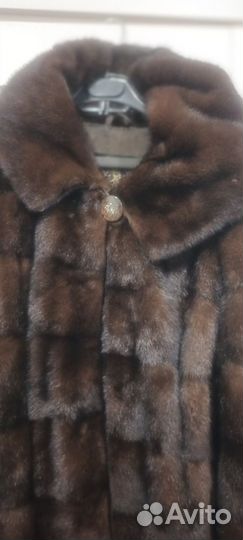 Шуба норковая с капюшоном