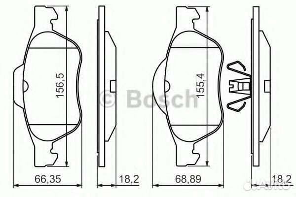 Комплект тормозных колодок 0986494439 bosch