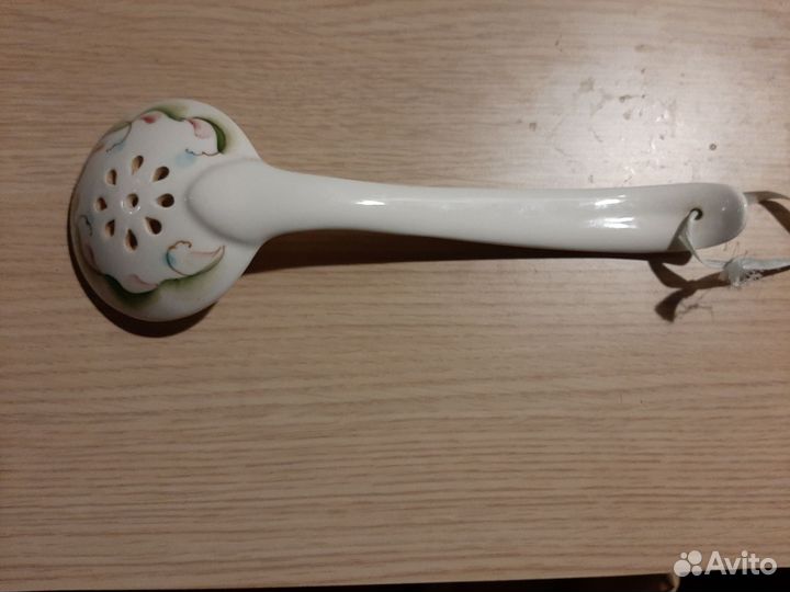 Ложка шумовка СССР, семикаракорский фаянс