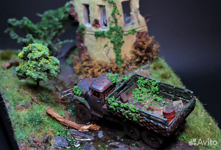 Диорама Постапокалипсис ЗИЛ-131 масштаб 1:72