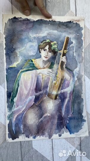 Картина акварелью «Муза»