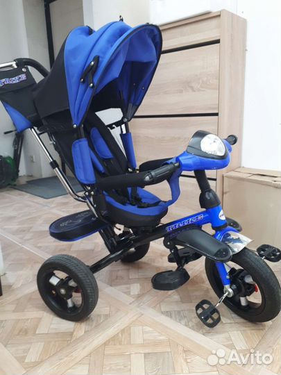 Детский трехколесный велосипед-коляска