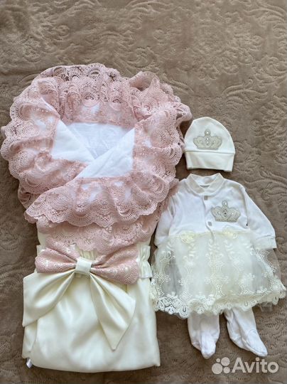 Конверт на выписку для девочки весна лето