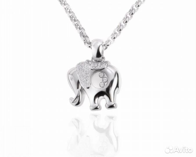 Золотой кулон Chopard Happy Diamonds Elephant
