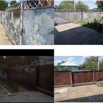 Покраска железного забора, Курганинск