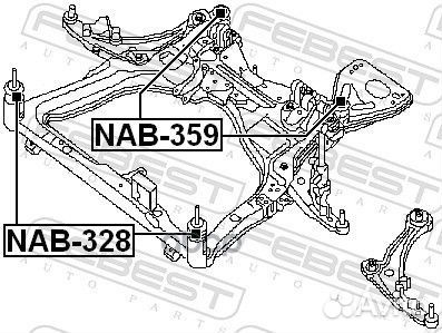 Сайлентблок подрамника nissan maxima/altima -15