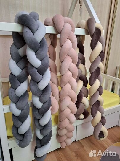 Бортик коса из 3прядей