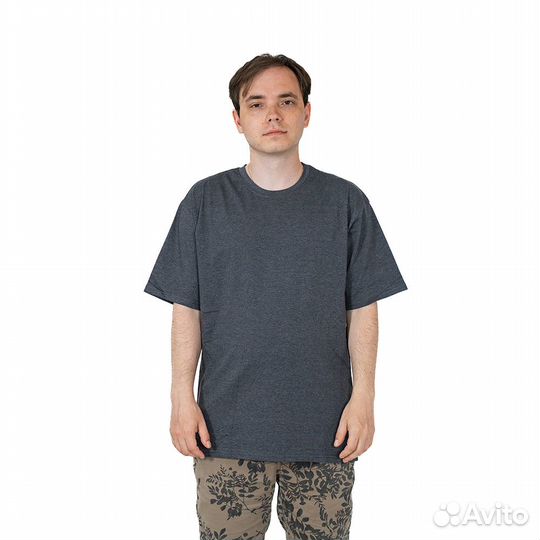 62739 Футболка однотонная темно-серый