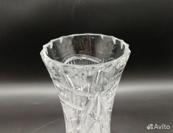 Хрустальная ваза для цветов 18*9 см / хрусталь