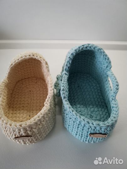 Люлька из трикотажной пряжи для куклы