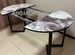 Круглый кухонный раздвижной стол "Торино" Стекло