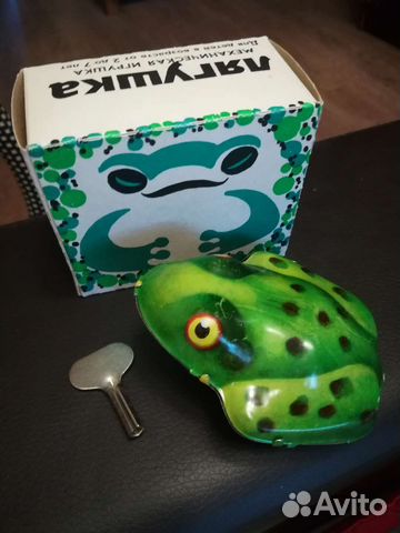 Механические заводные игрушки из СССР (лягушка)