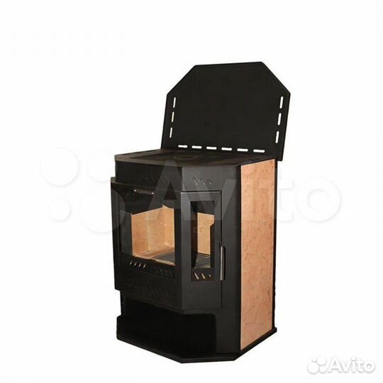 Печь-камин Бранденбург Призма с чугунной плитой
