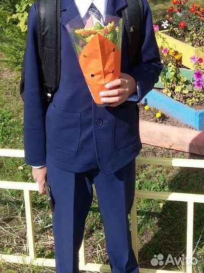 Школьный костюм для мальчика 146 синий