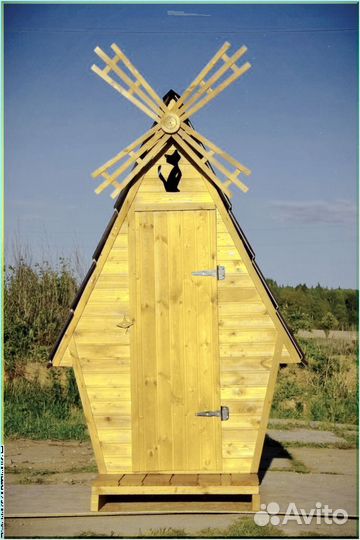 Дачный туалет с декором и установкой еск 131