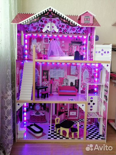 Домик кукольный Барбара с аксессуарами и светом