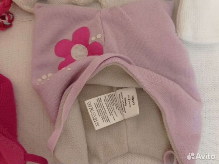 Шапки на девочку р-ры от 48 до 52