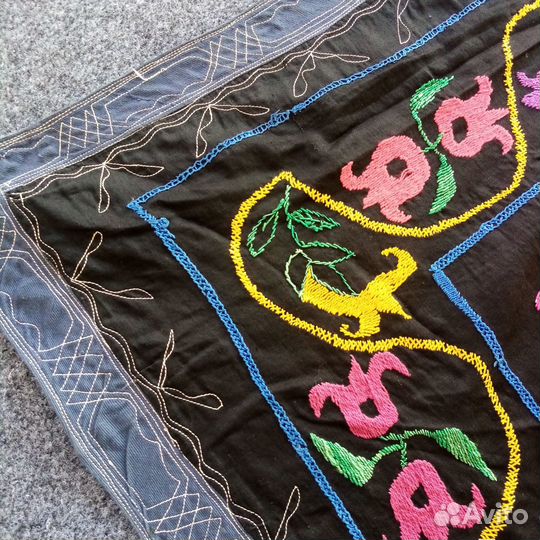 Узбекское винтажное сюзане. Панно, покрывало. 009