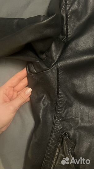 Кожаная куртка Armani Exchange натуральная кожа