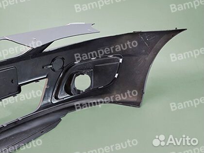 Серебристый передний бампер для LADA Largus