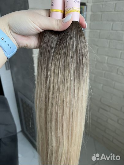 Волосы для наращивания, омбре 50 см