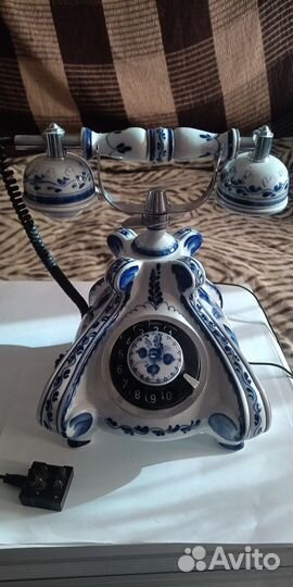 Гжелевый Дисководный Телефон