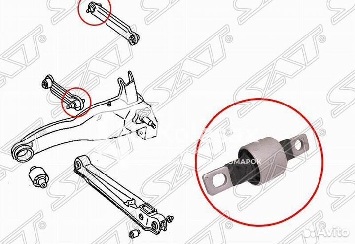 Сайлентблок заднего поперечного рычага mitsubishi