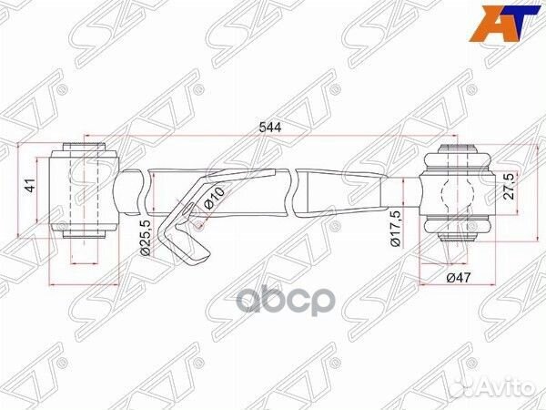 Тяга поперечная задней подвески нижняя toyota R