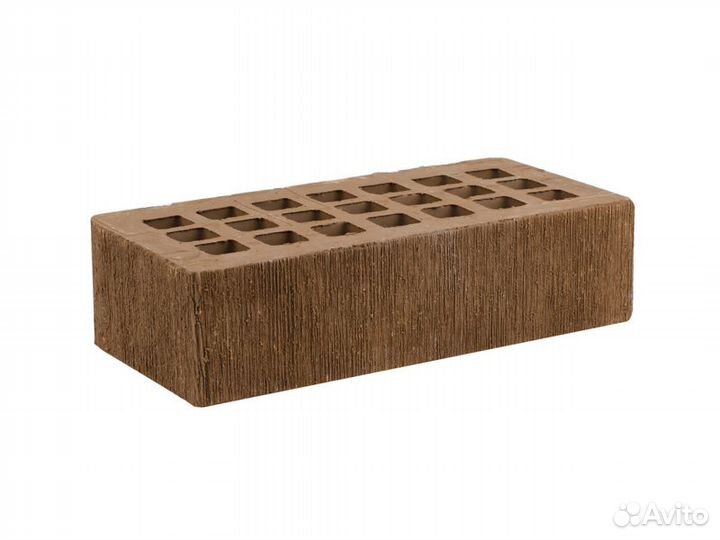 Кирпич облицовочный темно-коричневый бархат 1,0 нф