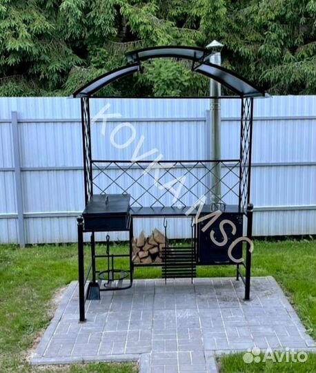 Мангал с крышей