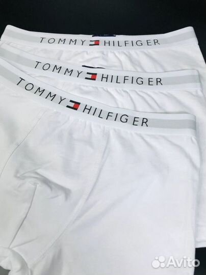 Трусы мужские tommy hilfiger белые хлопок арт.763