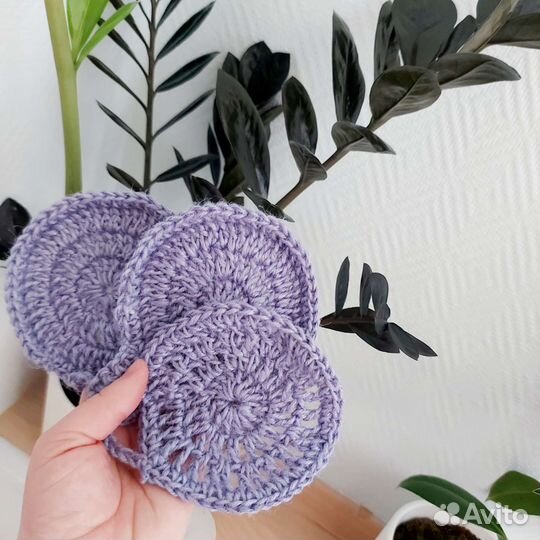 Эко-мочалка из джута для мытья посуды