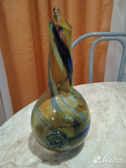 Кувшин графин из цветного стекла СССР