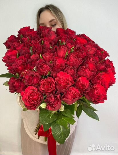 51 и 101 роза от 40 см. Доставка