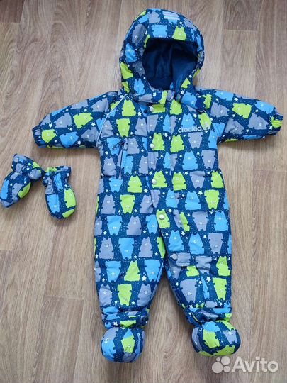 Зимний комбинезон crockid 62 68 + флисовый комбез