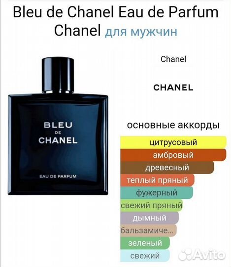 Bleu de chanel 100 мл, мужские