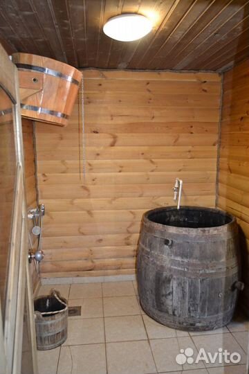 Русская баня на дровах. Бассейн с подогревом