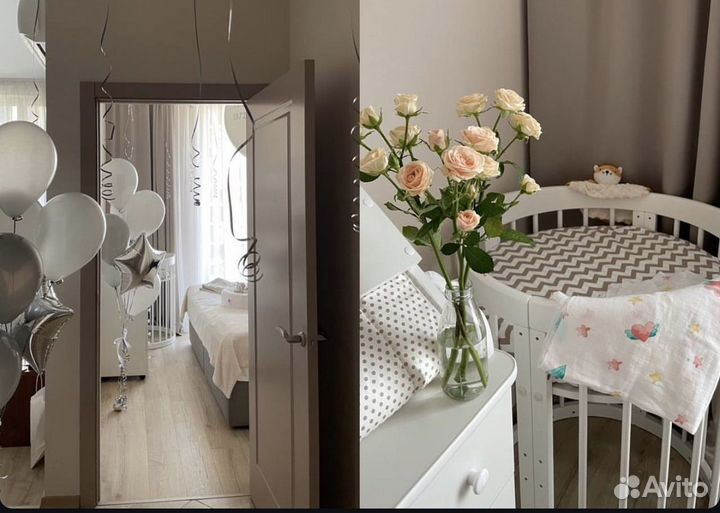 Детская кроватка с маятником круглая