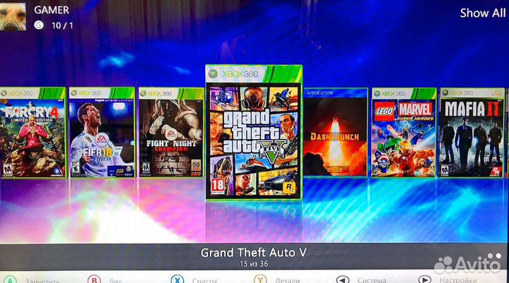 Фрибут Xbox 360 Slim + Много Игр