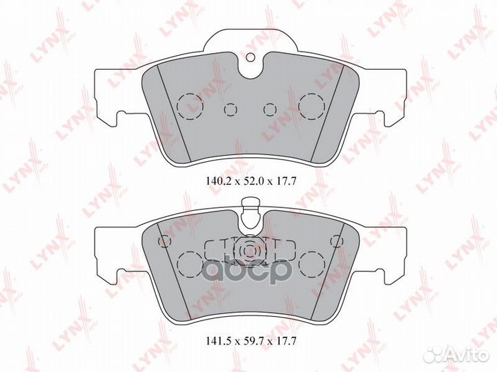 Колодки тормозные дисковые зад BD5332 lynxauto