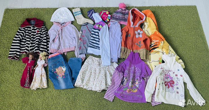 Тёплые вещи на девочку 2,3,4 года пакетом