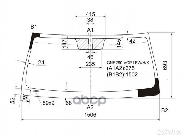 Стекло лобовое с обогревом щеток toyota 4runner