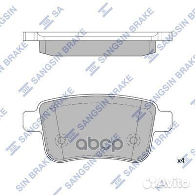 SP4158 колодки дисковые з. Renault Kangoo