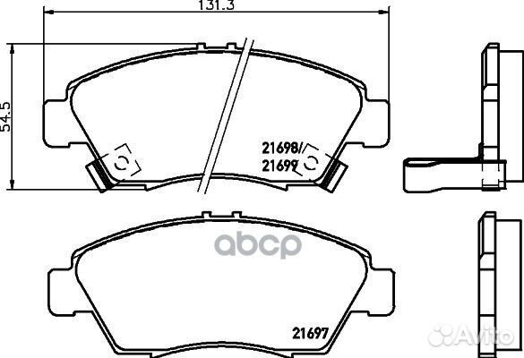 Колодки тормозные NAO 8DB 355 027-211 hella pagid