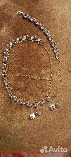 Колье, браслет, серьги