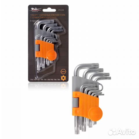 Набор г-образных ключей torx инбус с отв. коротких
