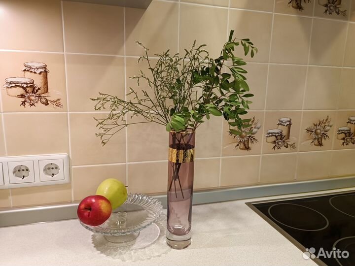 Ваза для цветов богемия стекло